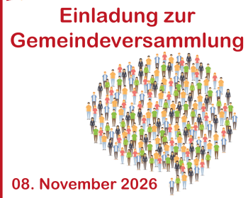 Plakat Einladung zur Gemeindeversammlung 08. November 2026